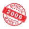 Imprint of a seal or stamp with the inscription MADE IN 2006. Editable vector illustration. Label, sticker or trademark