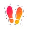 Imprint shoes sign icon. Shoe print symbol. Vector