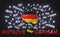 Improve your German Learning Deutsch Foreign language fluency improvement Studying online Human brain letters 3d render