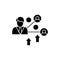 Improving social relation glyph icon