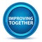 Improving Together Eyeball Blue Round Button