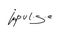 Impulse Lettering Handwritten Word Logotype Vector