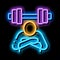 inaction in sports neon glow icon illustration