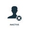 Inactive icon. Simple element from community management collection. Filled Inactive icon for templates, infographics and