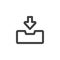 Inbox arrow line icon