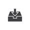 Inbox arrow vector icon