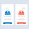 Inbox, Box, Cabinet, Document, Empty, Project,   Blue and Red Download and Buy Now web Widget Card Template