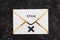 Inbox clean-up concept, email envelope with Spam text on it