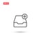 Inbox icon vector isolated 8