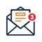 Inbox, letter, chat icon. Simple vector sketch