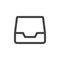 Inbox line simple icon