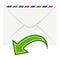 Inbox Mail Email Flat Icon Isolated on White