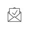 Inbox, receive mail line icon