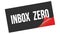 INBOX  ZERO text on black red sticker stamp