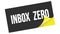 INBOX  ZERO text on black yellow sticker stamp
