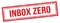 INBOX ZERO text on red grungy vintage stamp
