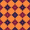 Inca crosses, squares, checks seamless pattern. Ethnic ornament. Folk background. Geometric wallpaper. Tribal motif. Ancient