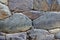 Inca stone wall in the village Ollantaytambo