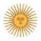 The Inca sun God. Sun of may. Inca god Inti, from Argentina and Uruguay national flag.