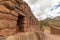 Inca terraces and walls in Pisac, Sacred Valley, Peru