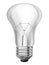 Incandescent bulb light, lamp shape closeup vector