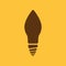 The incandescent lamp icon. Lamp and bulb, lightbulb, filament lamp, glow-lamp, light bulb symbol.UI. Web. Logo. Sign