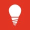 The incandescent lamp icon. Lamp and bulb, lightbulb, filament lamp, glow-lamp, light bulb symbol.UI. Web. Logo. Sign