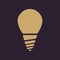 The incandescent lamp icon. Lamp and bulb, lightbulb, filament lamp, glow-lamp, light bulb symbol.UI. Web. Logo. Sign