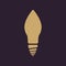 The incandescent lamp icon. Lamp and bulb, lightbulb, filament lamp, glow-lamp, light bulb symbol.UI. Web. Logo. Sign