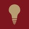 The incandescent lamp icon. Lamp and bulb, lightbulb, filament lamp, glow-lamp, light bulb symbol.UI. Web. Logo. Sign