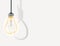 Incandescent light bulb with hanging rope