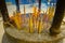 Incense area in Ngong Pin, Lantau Island for visitors to pray in Po Lin Monastery, Lantau Island in Hong Kong