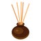 Incense aroma sticks are in clay vase for aromatherapy  meditation  ceremony vector illustration