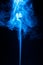 Incense blue smoke