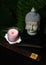 Incense, Buddha and candle