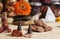 Incense Cones and Desert Rose Rocks on Meditation Table