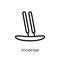 Incense icon. Trendy modern flat linear vector Incense icon on w