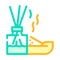 incense smell color icon vector illustration line