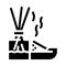 incense smell glyph icon vector illustration sign