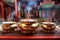 Incense sticks in the pot inside Chinese temple