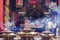 Incense sticks in the pot inside Guan Di Buddhist Temple. Kuan Ti Temple in Chinatown. Kuala Lumpur. Malaysia