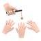 Incentive concept. Business metaphor. Personnel management leadership. Motivate people. Big hand holds gold coin on stick,