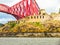 Inchgarvie Island in the Firth of Forth and Old Forth Bridge. Edinburgh, Scotland