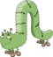 Inchworm Vector Cartoon Illustration