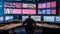 Incident Management, Police Officer\\\'s Working in a 911 Call Center with Multiple Monitors, Generative AI