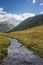 The Incles river in the Incles valley