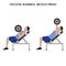 Incline barbell bench press workout exercise vector illustration