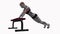 incline push ups on bench exercise fitness workout animation male muscle highlight