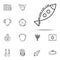 Inclined fish icon. Judaism icons universal set for web and mobile