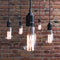 Included electric lamps on a brick wall background. Edison lamp